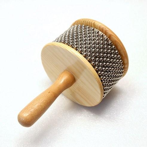 카바사 지름11.5cm 나무손잡이 음악치료 라틴 재즈 어쿠스틱공연 리듬악기 교구 악기놀이, 1개