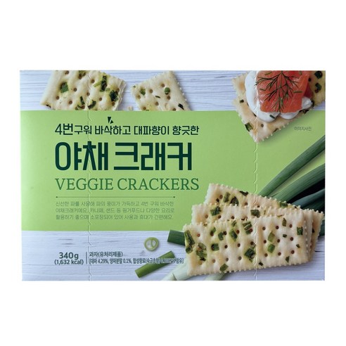 대파향 야채 크래커, 10개, 340g