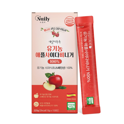 뉴일리 데일리톡톡애플사이다비니거 15포초모 폴리페놀 유기산 대표적인 알칼리성식품
