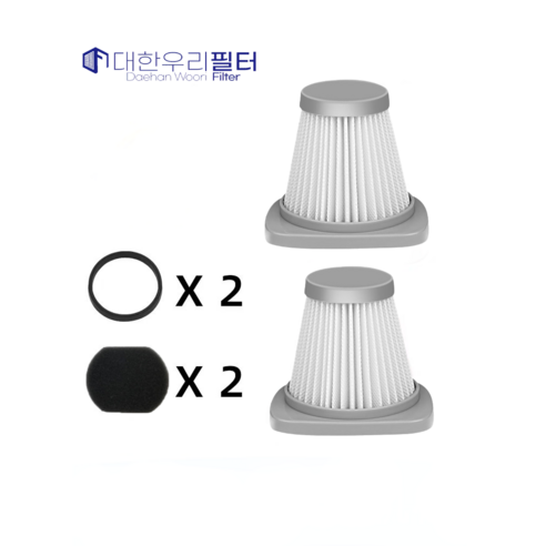 대한우리필터 미디어 2 in 1 유선 청소기 SC861/SC861B 호환 필터 2세트, 2개, 수량