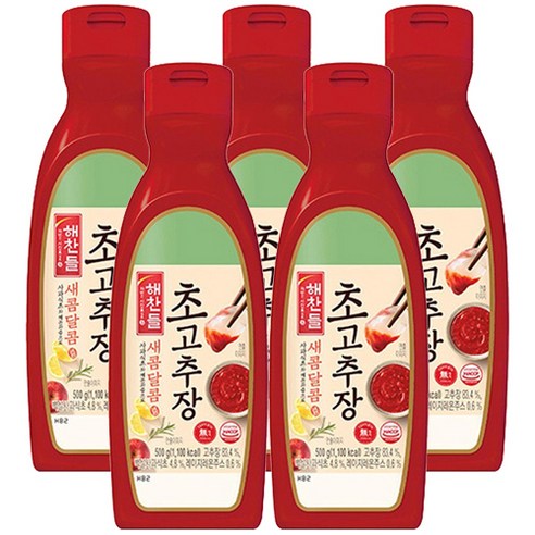씨제이제일제당 해찬들 새콤달콤 초고추장 500g / 양념장 초장 튜브형용기