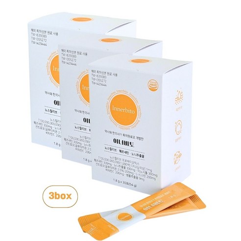 이너비토 퀘르세틴 노스릴리브 노니 분말 가루 환절기 스틱 영양제 30p