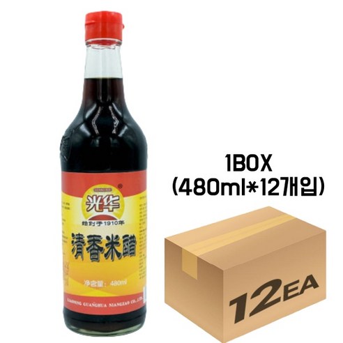 <중화국제>중국식품 청향쌀식초 미추 중국발효식초 480ml 1BOX(12개입)