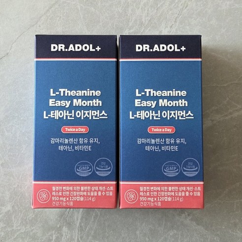 1+1 닥터아돌 L테아닌 이지먼스 - 월경전 변화와 스트레스로 인한 긴장완화에 도움울 줄 수 있는 성분 함유, 120정, 2개