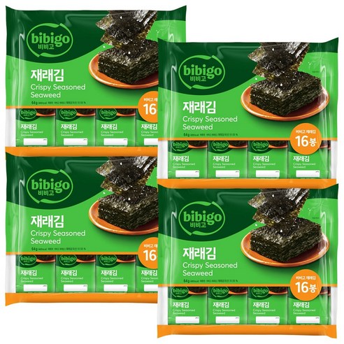 CJ제일제당 명가 재래김 4g x16입 4개