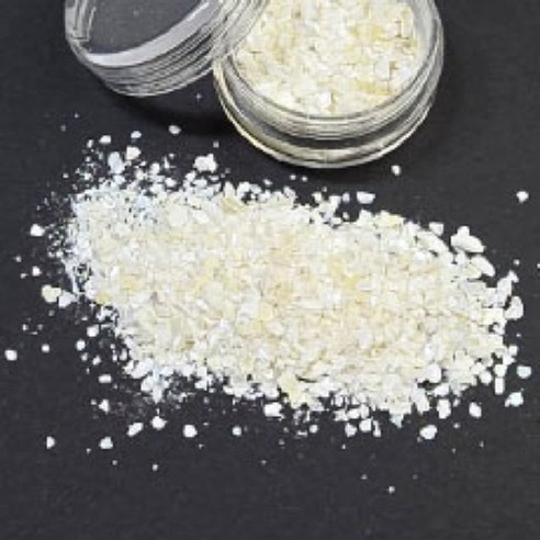 공예야 놀자 레진아트 자개공예 재료 천연자개가루 약12g~15g (4색상), 1개, 아이보리