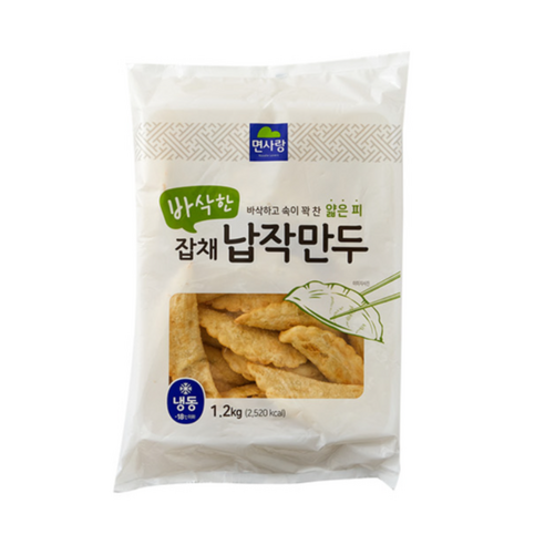 면사랑 바삭한 잡채납작만두, 6개, 1.2kg