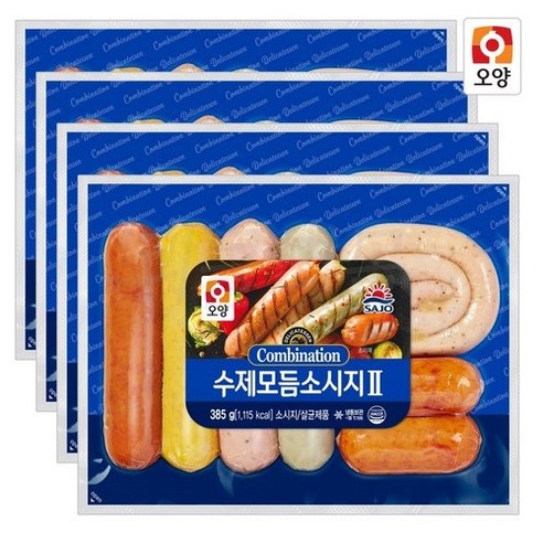 [현대프리마켓] 사조오양 수제 모듬 소시지 385g x 4개