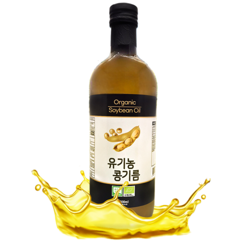 [상우] 프리미엄 유기농 NON-GMO 냉압착 식용유(콩기름), 2개, 1000ml