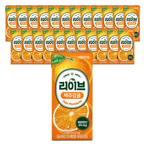 서울우유 리이브 제주감귤 주스