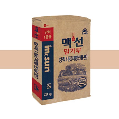 사조동아원 맥선 강력 1등 제빵용 밀가루 20kg, 1개 업소용 대용량 벌크 고급, 20kg, 1개