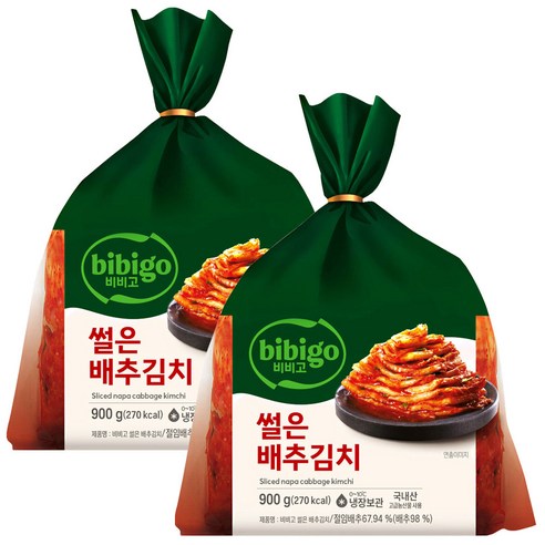 CJ 비비고 썰은 배추김치 900g*2봉지