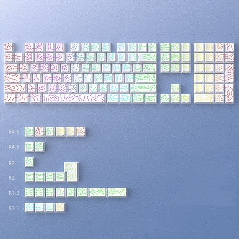 [CYLIFE] 기계식 키보드 호환키캡  투명투광 한글키보드 영문각인 LED투광 키캡 PC/PBT 독거미 키캡