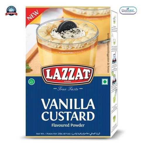 Lazzat Vanilla Custard  Powder 250g  라자트 바닐라 커스터드 파우더 250g