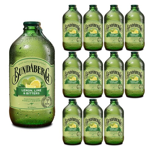 분다버그 레몬라임앤비터스 탄산음료, 375ml, 12개
