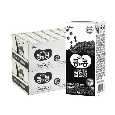 콩앤콩 고칼슘 두유 검은콩두유