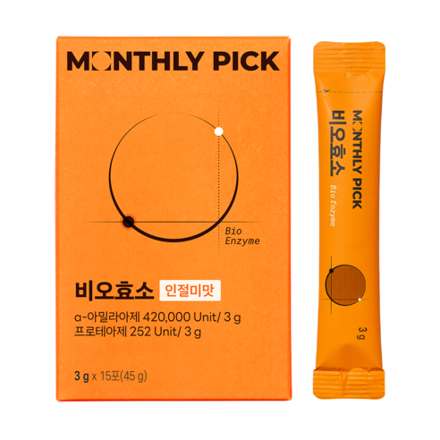 먼슬리픽 고소한 곡물 발효 비오효소, 2개, 15회분