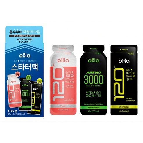 올라 120 파워젤 에너지젤 러닝 마라톤 자전거 스타터팩