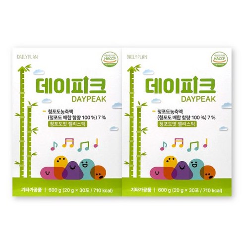데일리플랜 데이피크 20g X 30포 2박스 키 성장 영양제 성장기 청포도맛 젤리스틱 535979