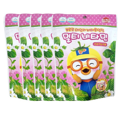 베베모린 뽀로로 데일리 비타츄잉정 멀티비타민 딸기맛