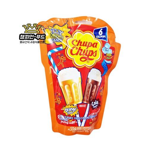 츄파춥스 막대사탕 피즈 캔디 90g, 90g, 4개