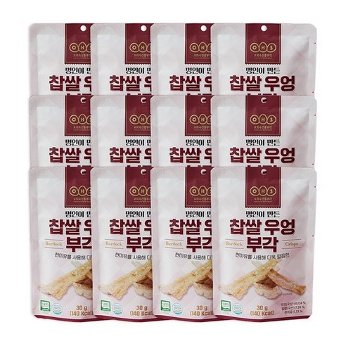 [오희숙전통부각] 찹쌀우엉부각30g X 12봉, 12개, 30g