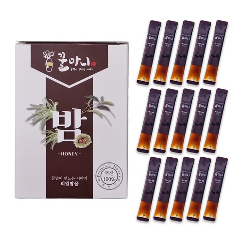 꿀마니 국내산 100% 천연벌꿀스틱 12g x 15개입