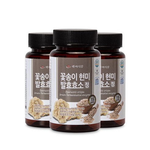 백세식품 꽃송이버섯 현미발효효소 베타글루칸 HACCP인증, 50g, 3개