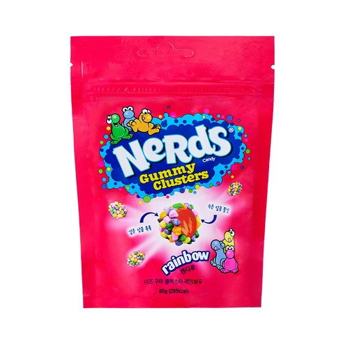 너즈 구미 클러스터 레인보우 스파클링 젤리, 85g, 2개