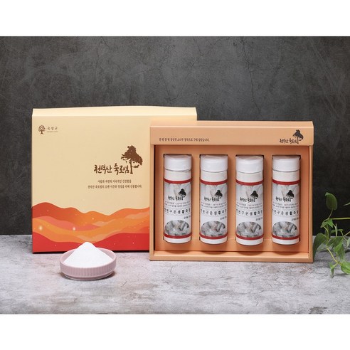[천덕산죽로염] 죽염 선물세트 1호 (한번구운 생활죽염200g 4개), 1개, 800g