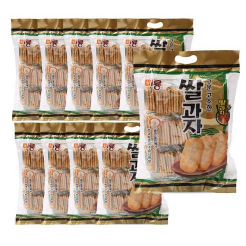 인기 간식 탕비실 및 가성비 좋은 미룡 쌀과자 택1, 240g, 10개
