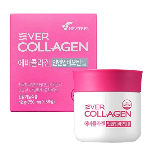 에버콜라겐 인앤업 비오틴 셀 750mg x 56정, 1정, 56개
