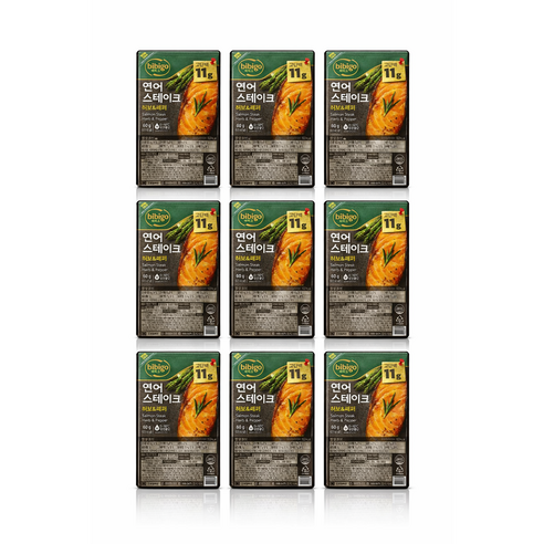 비비고 연어 스테이크 60g, 60g, 9개