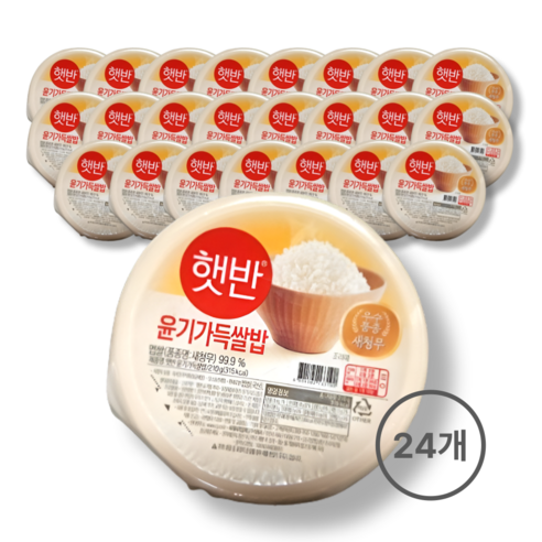 CJ 햇반 윤기가득쌀밥 210g 24개