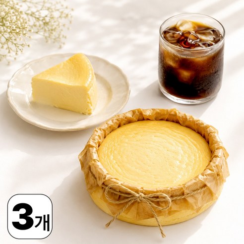원어거스트 해운대 오리지널 치즈 케이크 촉촉 꾸덕 주문제작, 3개, 190g
