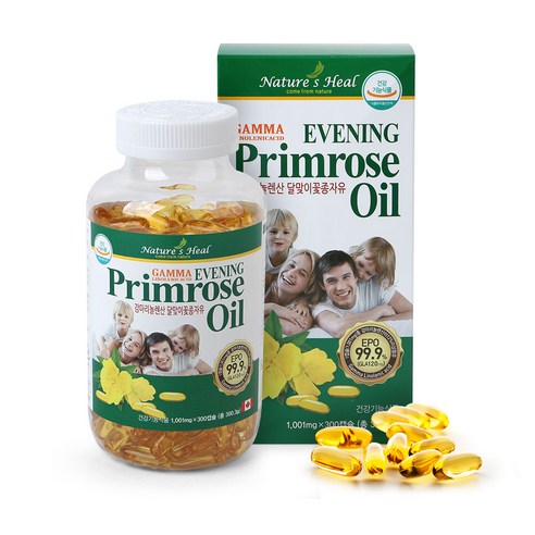 네이처스힐 캐나다직수입 감마리놀렌산 달맞이꽃종자유 (1001mg * 300캡슐) 'Evening Primrose Oil'