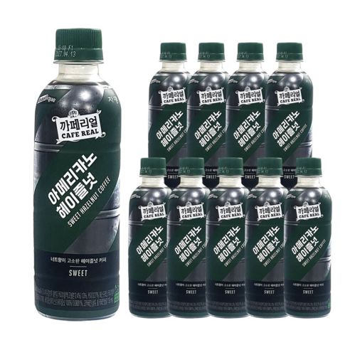쟈뎅 까페리얼 아메리카노 헤이즐넛, 350ml, 10개, 1개입