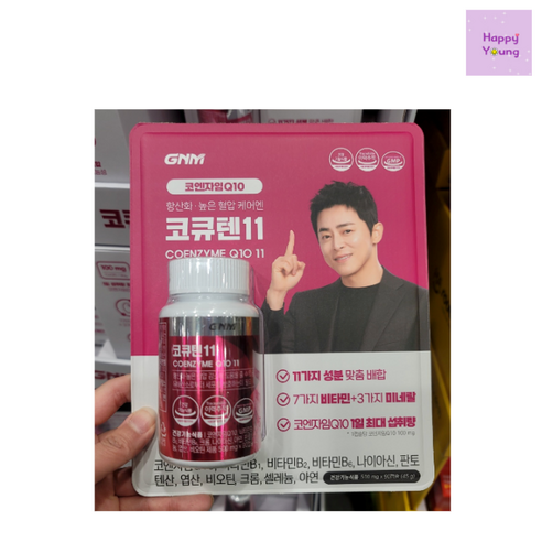 GNM 코큐텐11 500mg X90캡슐 항산화 혈압 코엔자임 Q10 나이아신 아연 셀레늄 크롬 비타민 비오틴 미네랄, 90정, 1개