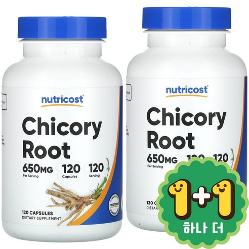 뉴트리코스트 치커리뿌리 650mg 120캡슐 2병