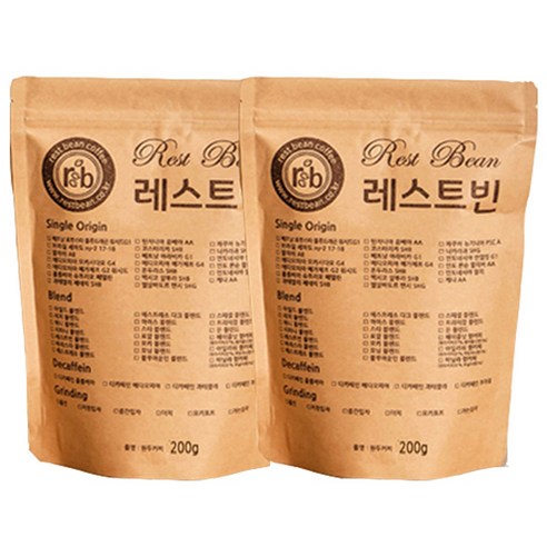 에티오피아 예가체프 G2 워시드, 가는입자, 200g, 2개
