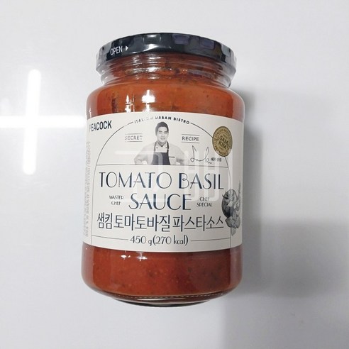 피코크 샘킴 토마토바질 파스타소스 450g