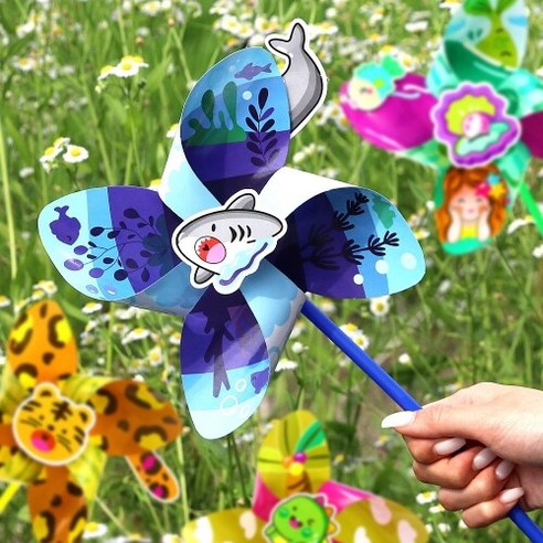 가을 만들기 놀이 키트 DIY 재료 대형 동물 바람개비