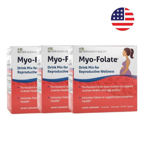 페어헤븐헬스 Myo Folate 미오이노시톨 드링크 무맛 30개입 3개 마이오이노시톨