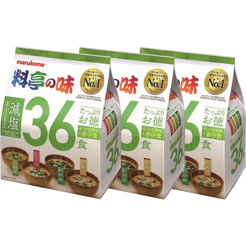 대용량 타입 마루코메 듬뿍 오덕요정의 맛 즉석 된장 국감염형 36끼 3개