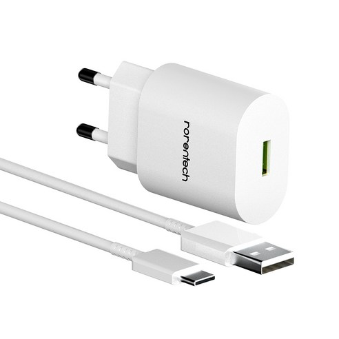 로랜텍 18W 고속충전기 + USB C타입 케이블 2.4m 세트