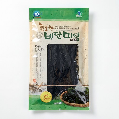 [차오름]황토향 비단미역 완도산 수산물이력제