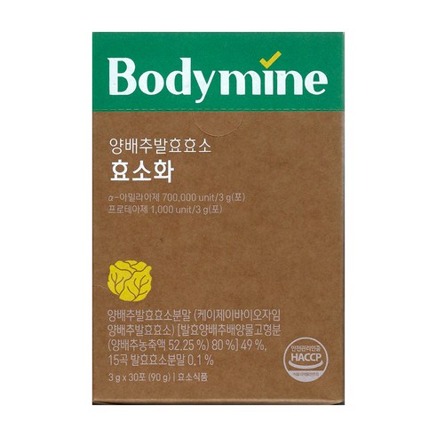바디마인 양배추 발효효소 3g x 30포