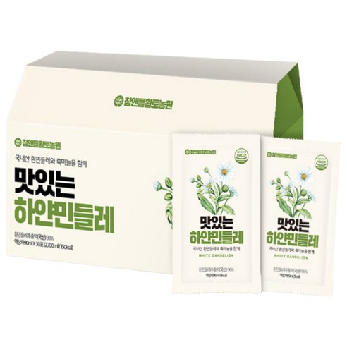 참앤들황토농원 맛있는 하얀 민들레, 90ml, 60개