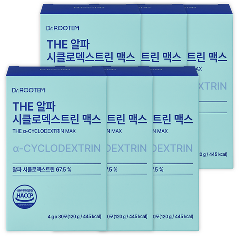 닥터루템 알파cd 분말 식약청인증 알파시디 알파시클로덱스트린 맥스, 30회분, 6박스
