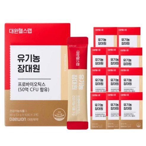 대원제약 대원헬스 유기농 장대원 프로바이오틱스 유산균, 90g, 12박스